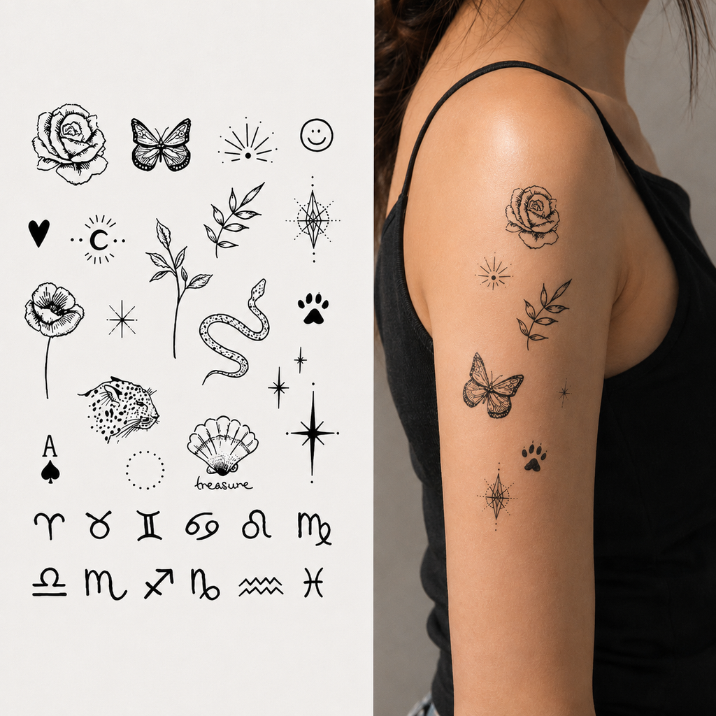 Wild Cosmos - Semi Permanent Tattoo