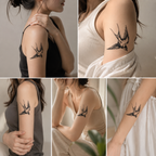 Swallow - Semi Permanent Tattoo
